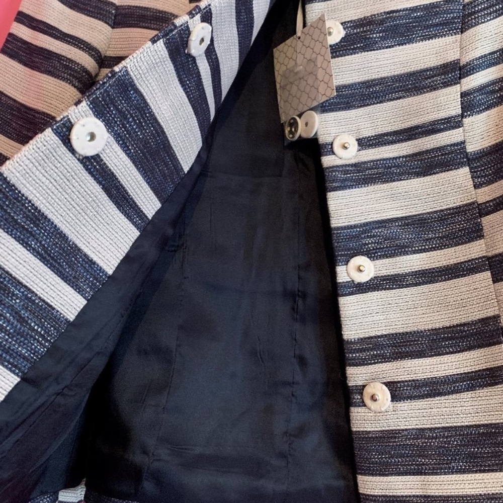 New Anthropologie Pim & Larkin Striped Blazer Jacket Size S - Picture 5 of 8